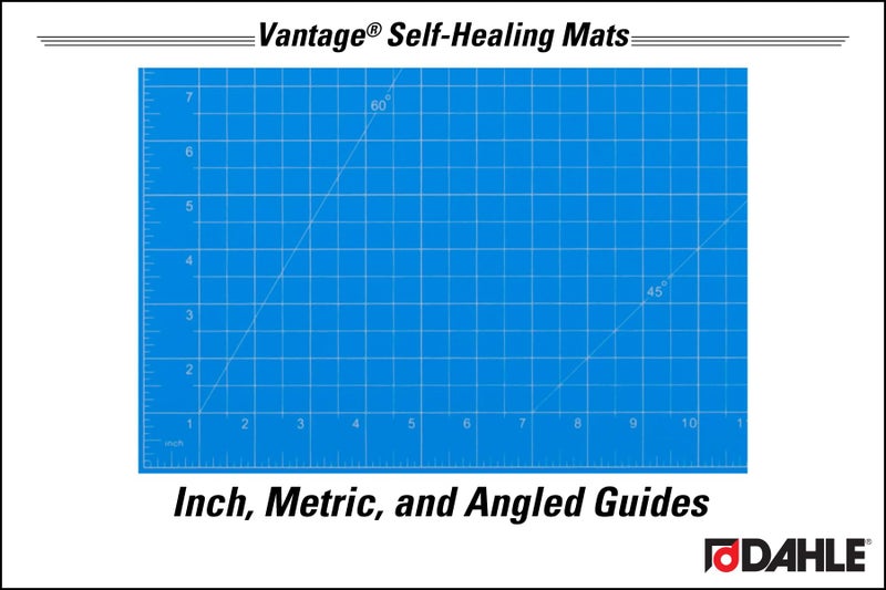 Dahle Vantage 10690 Premium Self-Healing Cutting Mat, 9"x12", 1/2" Grid, 5 Layers for Max Healing, Perfect for Crafts & Sewing, Blue - Image 3
